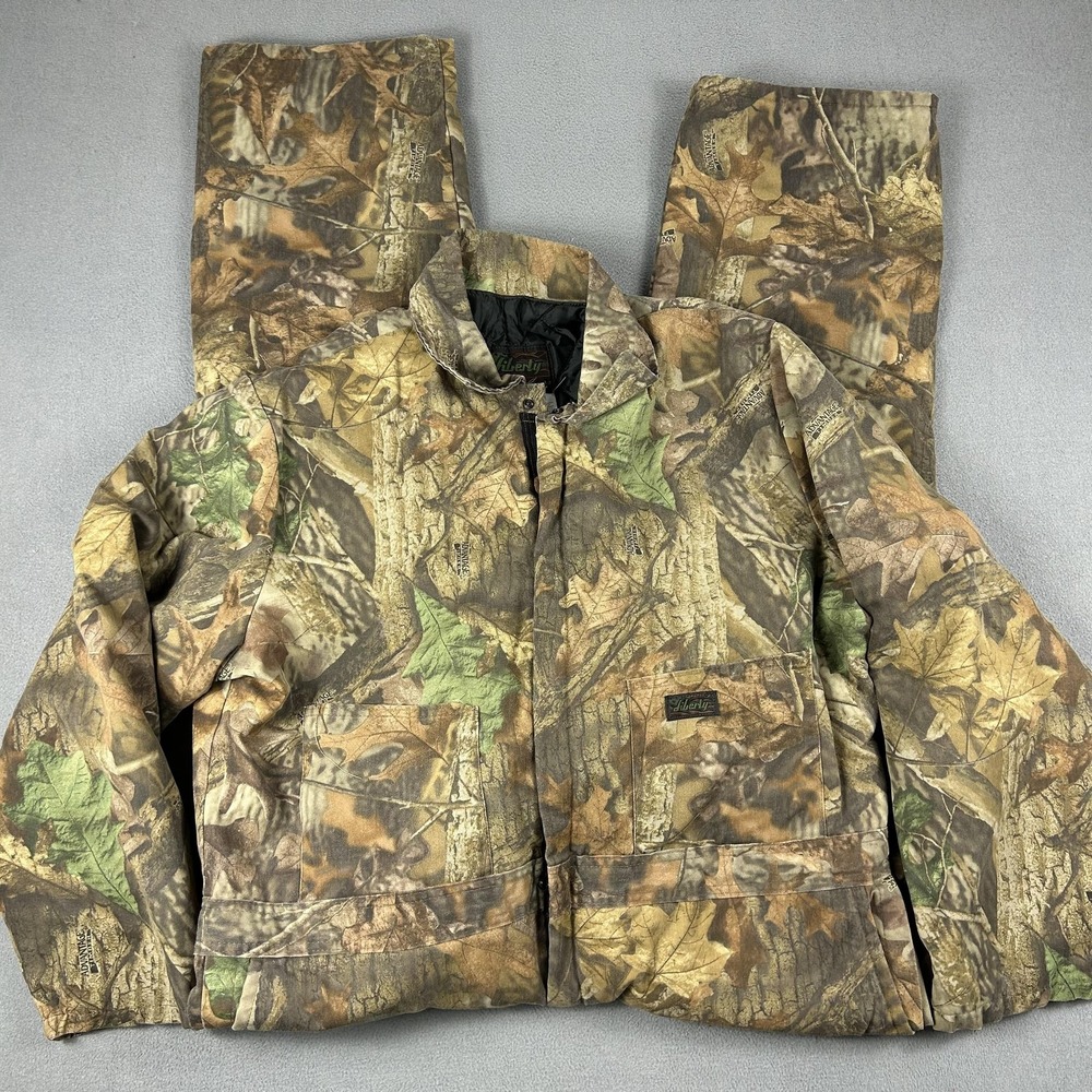 Liberty Coveralls Mens 2XL Camo Realtree Advantage Timber Quilted Hunting USA